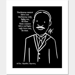 MLK drawing and quote (many MLK Designs available) Posters and Art